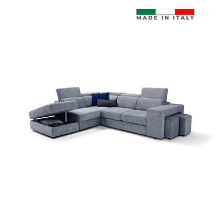L-Shaped Sofa 2-Seater Corner Fabric Luna - P24