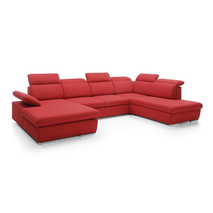 Corner Sofa Bed with Chaise Left 356M – Red