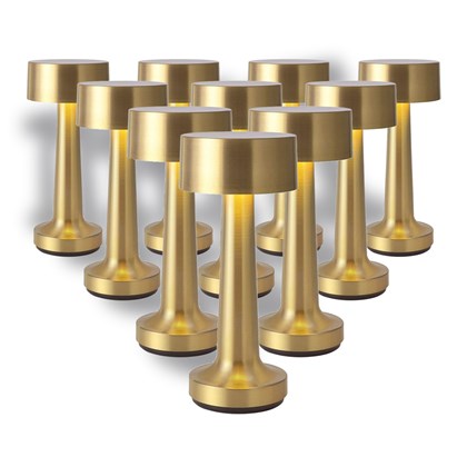 10x Gold Portable Lamps Set