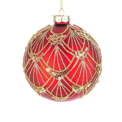 Lux Red Glass Ball 10cm