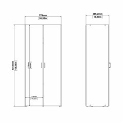 Space Wardrobe with 2 Doors