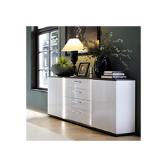 Chest of Drawers 2D4s – Alpine White & Vicenza Oak Black