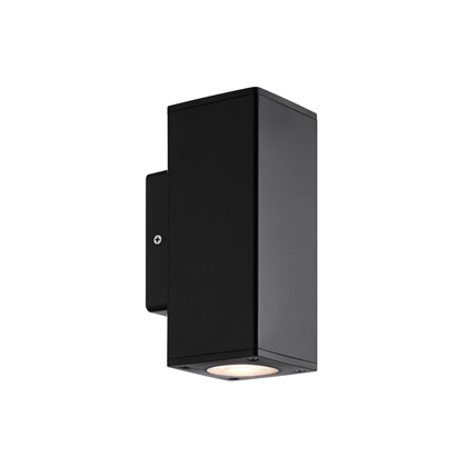 Square Up-Down Wall Light Black