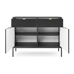 Sideboard 2 Doors 2 Drawers - Black