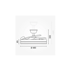 LED Ceiling Fan – Black