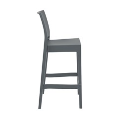 Dark Grey Modern Bar Stool 75 cm