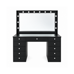 Melamine MDF & Particle Board Dressing Table 143x155– Black