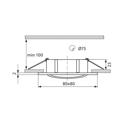 Movable Square Alloy Downlight Black