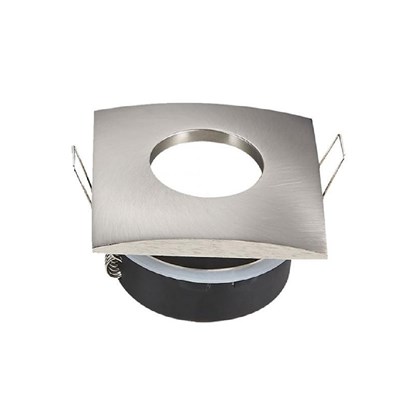 Square Satin Nickel Fitting GU10 IP54