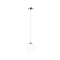 Globe Pendant IP44 20W Satin Chrome