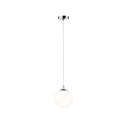 Globe Pendant IP44 20W Satin Chrome