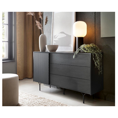 Sideboard Large 3 drawers - Black
