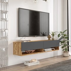 Hanging Tv Cabinet - Atlantic Pine & Anthracite