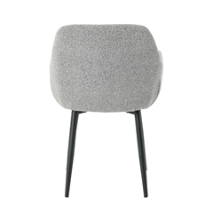 Dinning Chair Grey Boucle Fabric