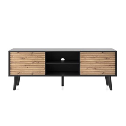 TV Cabinet 2 Doors – Black & Oak