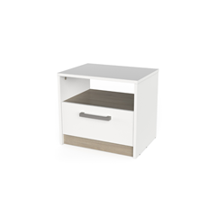 Bedroom Set 140x200 – Matt White & Kronberg Oak