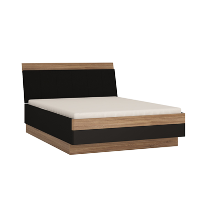 Bed 140 – Stirling Oak & Black Matt