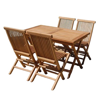 Rectangular Folding Table with 4 Chairs