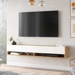 Hanging Tv Cabinet - Atlantic Pine & White