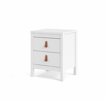 Madrid Nightstand 2 Drawers - White