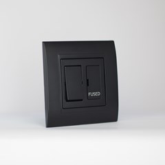 13AMP Fused Spur Switch Black Matte Series