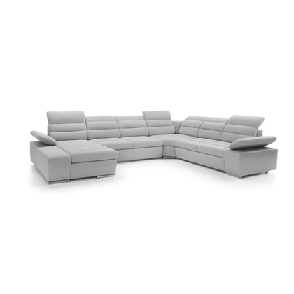 Corner Sofa Bed with Chaise Left 365cm – Light Grey