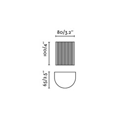 Wall Light Round Striped Terracotta Color