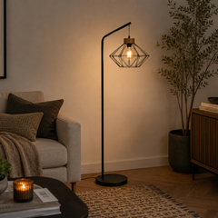 Floor Light Diamond Cage Design