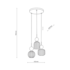 Ceiling Lamp 3xE14 – Cognac