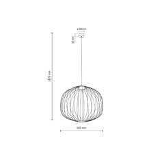 Sphera M Black Hanging Lamp 1xGX53