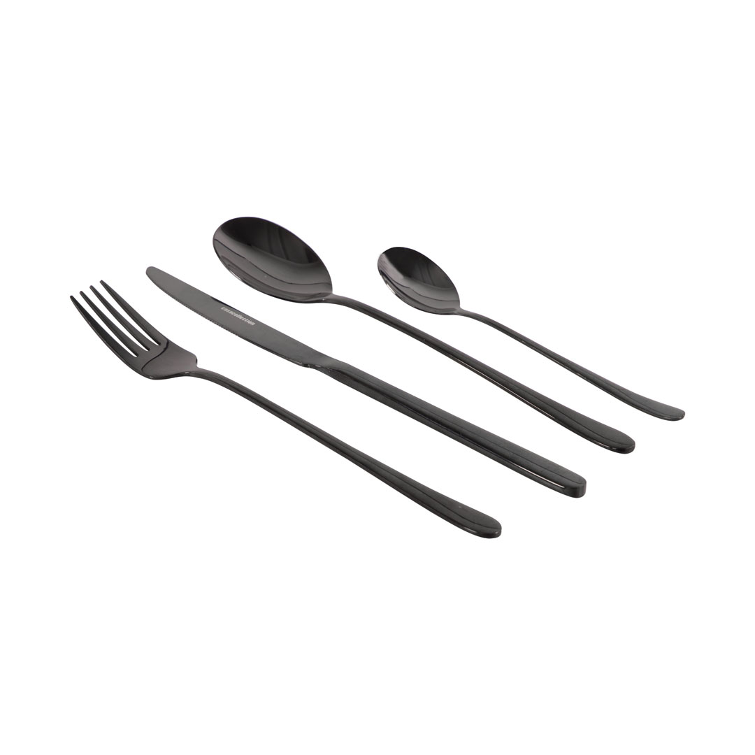 Cutlery 24 PCS Set – Black