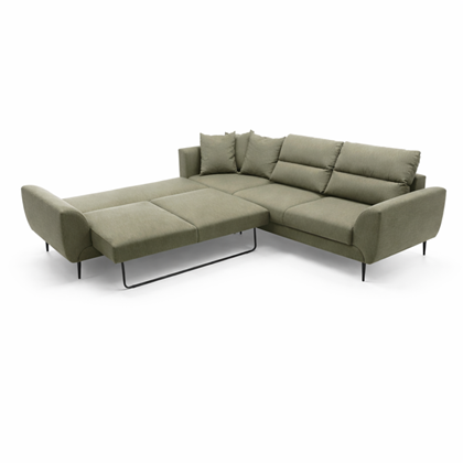 Corner Sofabed with Chaise Left 265cm – Olive