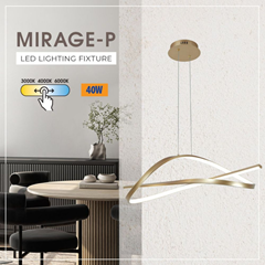 LED Chandelier – Black & Gold