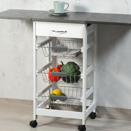 Kitchen Cart 45-97x37x75.5cm