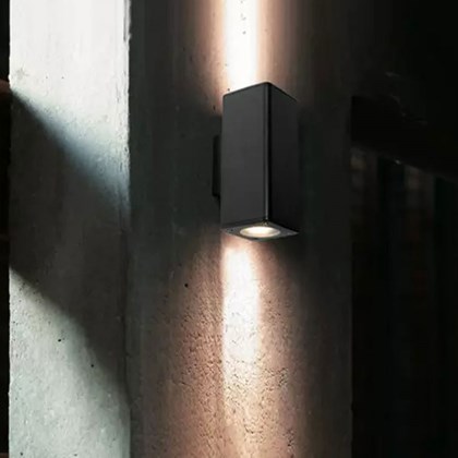 Square Up-Down Wall Light Black