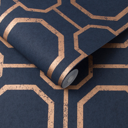 Sashiko Navy Wallpaper