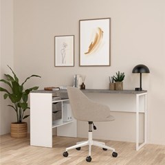 White Function Plus Desk 2 drawers