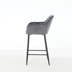 Dark Grey Barstool with Arms