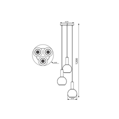 Suspension 3xE27 – Coffee Ombre & Black Ombre
