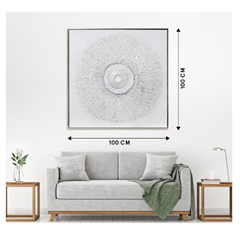 Silver Circle Acryl Painting 100X100