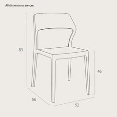 Modern Plastic Chair – White