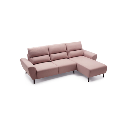 Corner Sofa Bed with Chaise Right – Pink