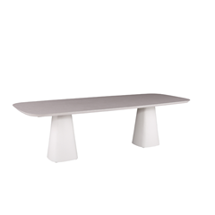 Dining Table 260x105x75cm -White  and Light Grey
