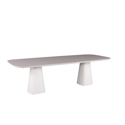 Dining Table 260x105x75cm - White & Light Grey