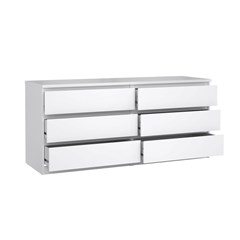 Naia Double dresser 6 drawers White