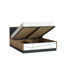 Bed 165x100x206 with Storage – Oak & Black