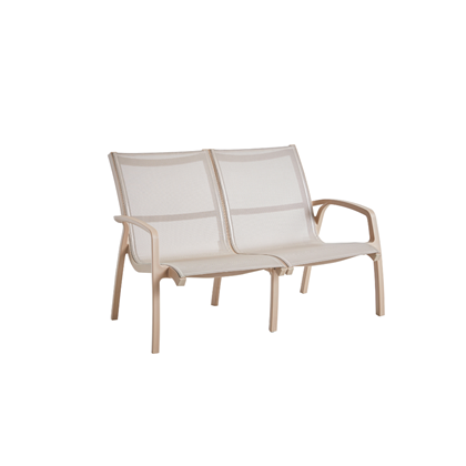Outdoor 2-Seater Chair – Taupe