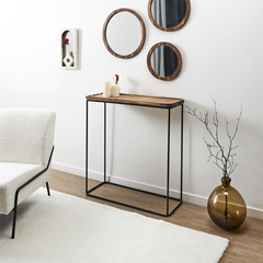 Console Table Marron Noir