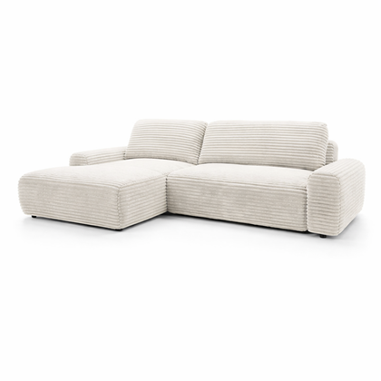 Corner Sofa Bed with Chaise Left – Light Beige