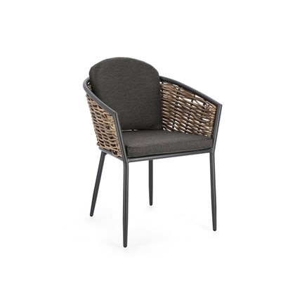 Set of 2 Maribela Chairs Aluminum Anthracite